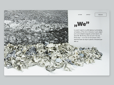 WE  art installation landing page