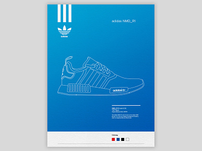 Adidas NMD Poster adidas detail illustration line line drawing nmd poster sneakers