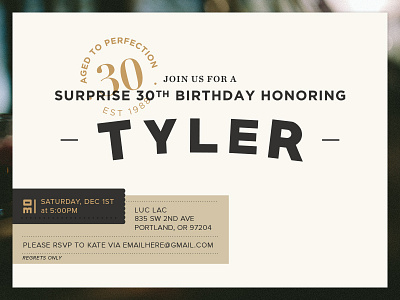 30th Birthday Invite birthday invitation invite type