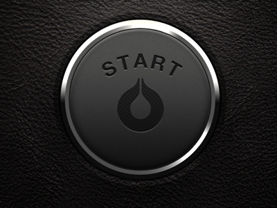 Start button for iPhone App (gps tracking journeys) button iphone leather