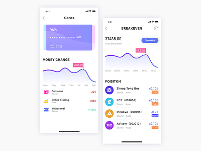 Financial App app design ui