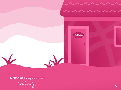 Welcome Account art branding design design art designer designer for hire dribbble dribbble debut graphic design home illustration pink vector