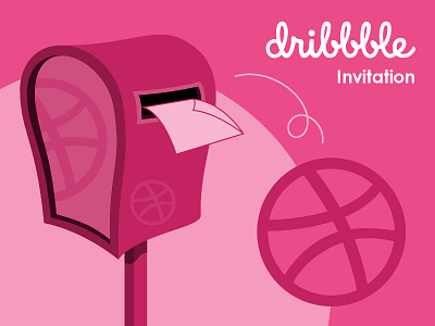 dribbble invitation branding design design art designer designer for hire dribbble dribbble invitation dribbble invites graphic design illustration pink vector