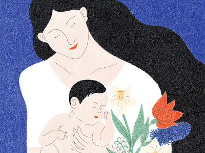 Sens et Santé Magazine digital art editorial illustration health illustration magazine maternity motherhood philosophy press illustration