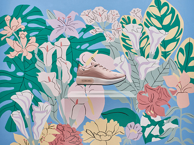Nike anamorphosis brand branding communication fresque illustration illustrator influencing mural muralist nike painting sneakers