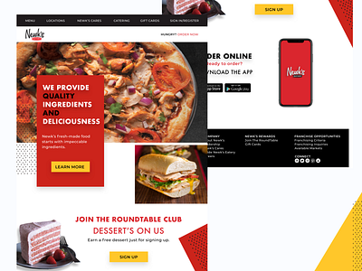 Newk's / Landing Page Concept branding colorful concept design food landing logo page restaurant ui ux web