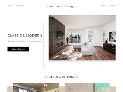 Interior Design Landing Page