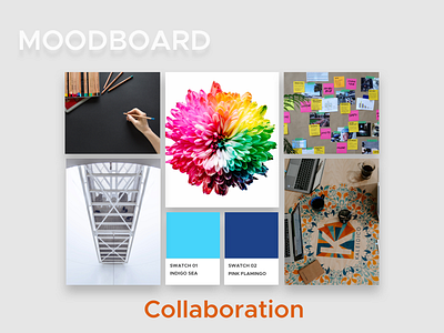 Moodboard - Collaboration branding colorful creativity design illustration logo typography