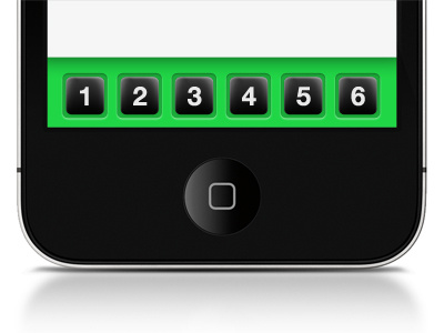 Mobile UI Buttons buttons green numbers ui