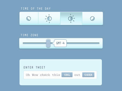 Time of the Day slider time ui