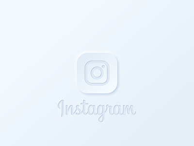 Instagram Neumorphism android app design icon illustration ios logo neumorphism simple sketch skeumorphism ui ux
