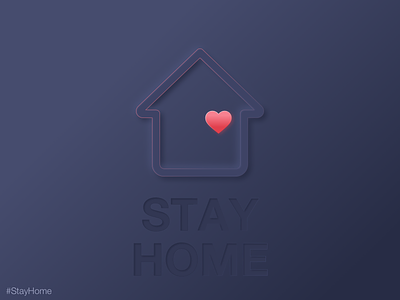 Stay Home Dark Mode branding clean design graphic illustration logo modern neumorphic neumorphism sketch skeumorphic typography ui