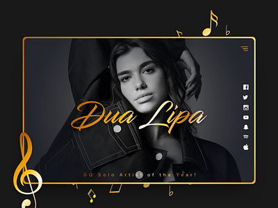 Dua Lipa branding design dualipa illustration landing page sketch typography ui ux web