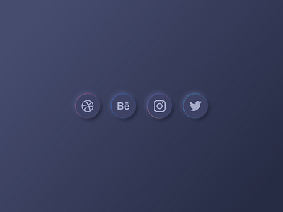 Social Media Dark Mode - Neumorphism