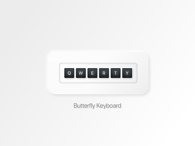Butterfly Keyboard - Neumorphic apple clean design illustration ios iphonex neumorphism sketch skeumorphism ui ux
