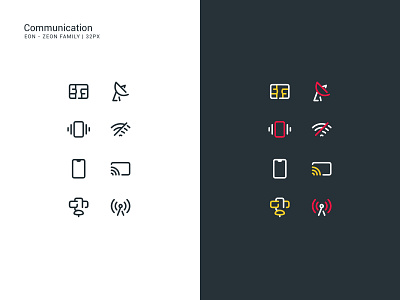 Communication Icon Set app communication icon icon a day icon set iconography line icon phone ui