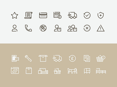 Furniture company Icon set