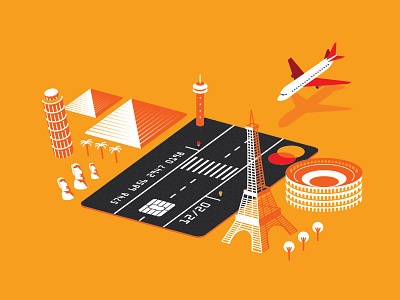 Credit Card Illustration #1 card credit illustration travel vacation vector