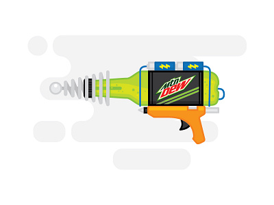 Pew #2 dew gun illustration laser mountain vector