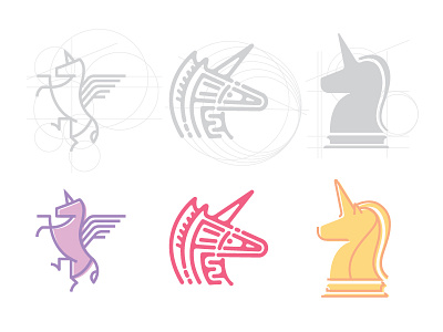 Unicorn logo icon illustration logo unicorn vector