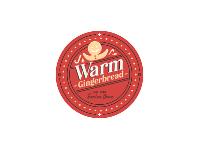 Warm Gingerbread branding candy card christmas cookie gingerbread holiday illustration label logo man packaging season
