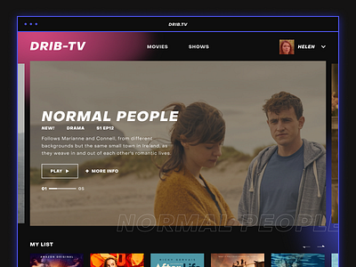 Streaming services Concept, UI challenge 3/5 challenge concept hbo hulu netflix streaming streaming app