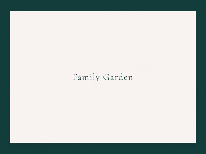 Family Garden🌱 animation garden gardener gardenscapes green landing page landscape design