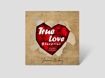 True Love Custom podcast cover design blueprint cover cover art cover design creative design hearts love old old paper podcast podcast art podcast cover podcast cover art podcast logo podcasting podcasts red true love vintage paper