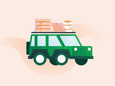 beep beep car computer database illustration jeep mongodb road trip server tech