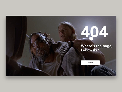 404. Where's the page, Lebowski? 404 concept design dribbble inspiration layout ui ui design uiux ux ux design