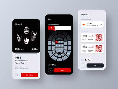 Event Application - Concept concept design dribbble inspiration kiss layout payment tickets ui ui design uiux ux ux design
