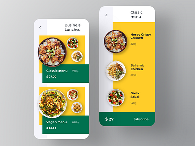 Business Lunch Subscription Concept App