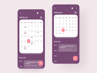 Meeting Schedule Mobile App android app calendar concept dark design efficiency event interaction interface ios manage meeting mobile productivity schedule scheduler ui ux