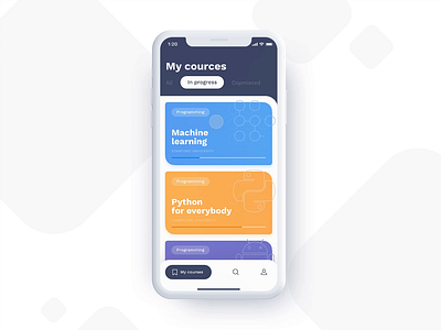 E-learning Platform animation app courses education app flat flat design futuristic ui interface interface design ios learning mobile app motion ui