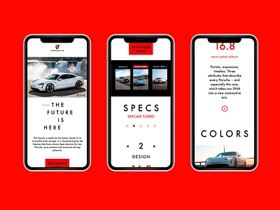 Mobile Site for Taycan design mobile mobile design porsche taycan ui ui design uiux