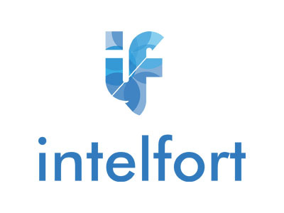Logo Design for Intelfort branding identity design logo sans serif