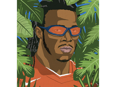 Portrait Edgar Davids ⚽ adobe digital painting football fresco holland illustration painting player soccer