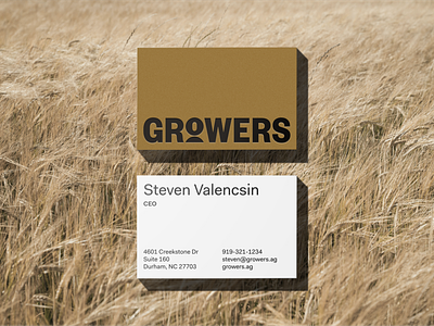 Growers business cards brand identity logotype visual identity