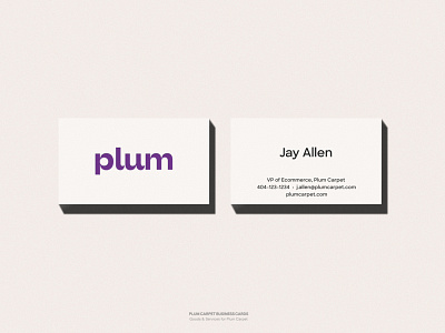 Plum Carpet business cards business card logo logotype print design wordmark