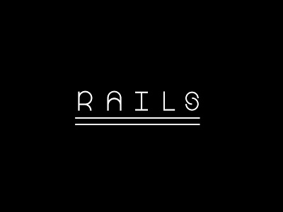 Rails font monoline typography
