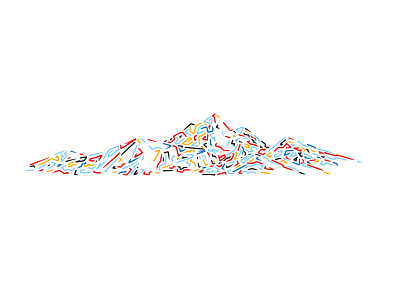 Imprint of a Mountain design illustration vector