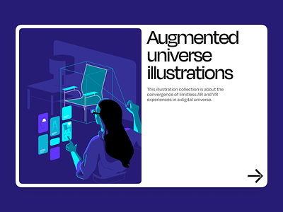 Augmented Reality Illustrations 3d ar augmented character design digital formfrom goggles hologram illustration isometric projection shopping smart glasses technology vector virtual vision vr