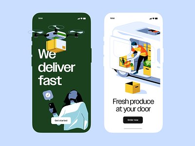 Delivery Service - Illustration set