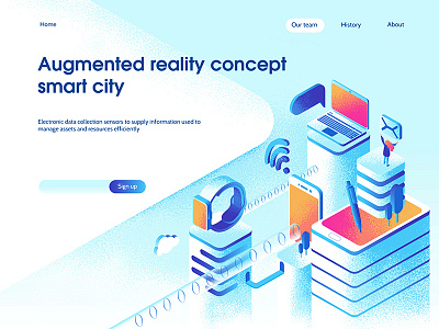 Smart city landing page concept