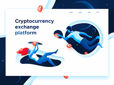 Crypto portals bitcoin crypto currency design dmit exchange landing mining portals space web