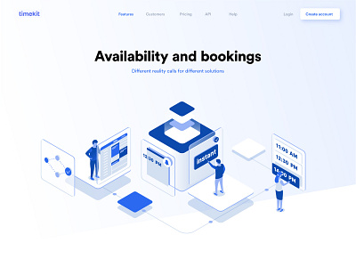 Availability and booking booking business calander characters collaboration data dmit illustration isometric landing people planning time management