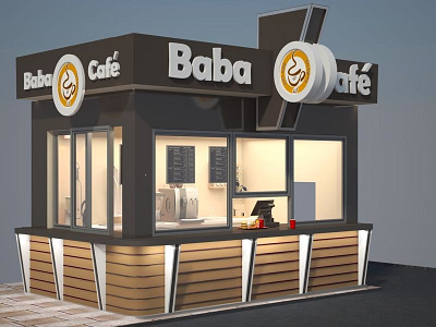 Baba Cafe,Kiosk 3ds max architecture exterior3d rendering v ray