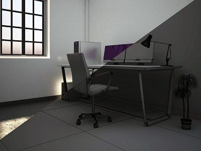 My Studio Room 3d 3ds max architecture modeling
