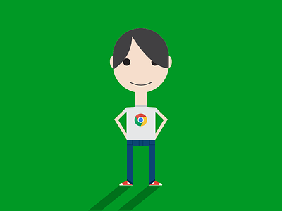 Chrome Guy cartoon chrome flat google illustration simple