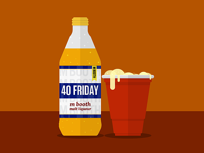 40 Friday 40 40s beer friday fridays illustration liquour matt